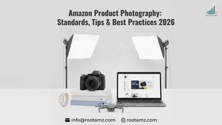Amazon product photography main image standards 2026 showing correct & incorrect examples with white background, resolution & framing guidelines