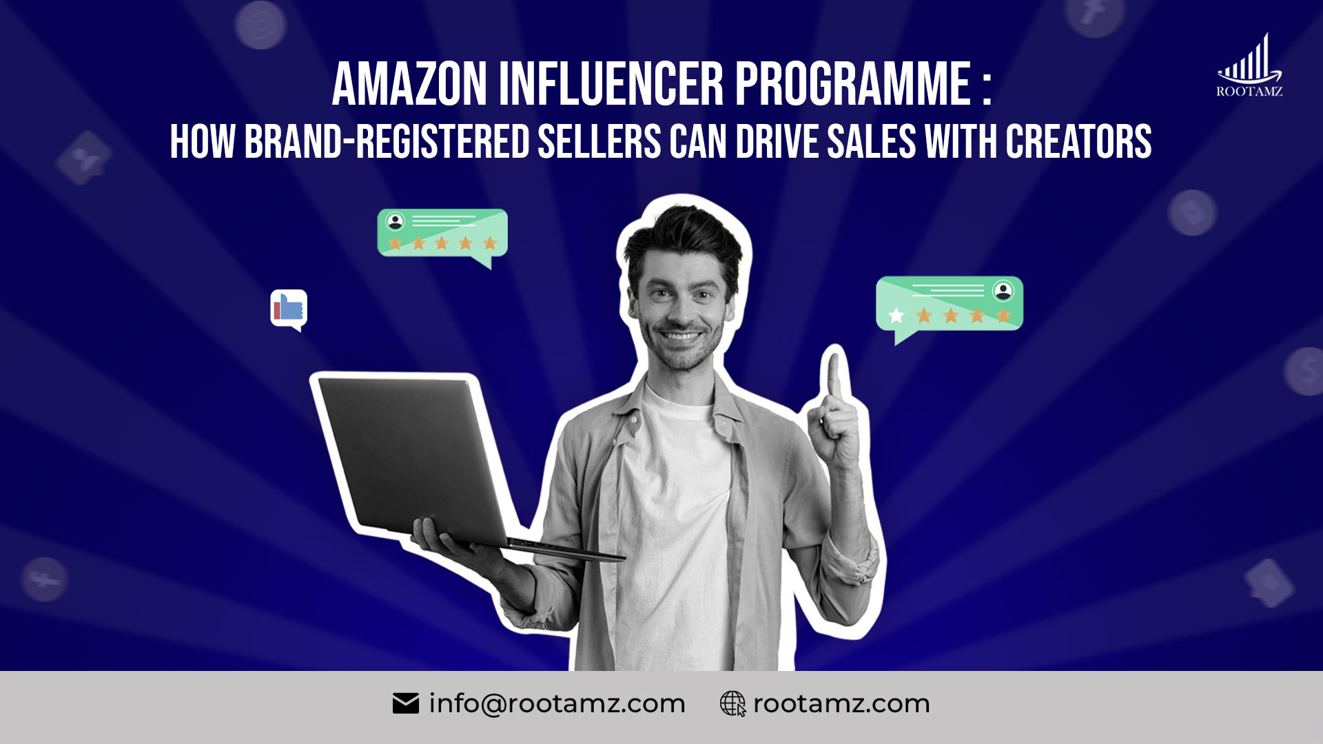 Amazon Influencer Programme guide for brand-registered sellers showing creator video content appearing on Amazon product listing page