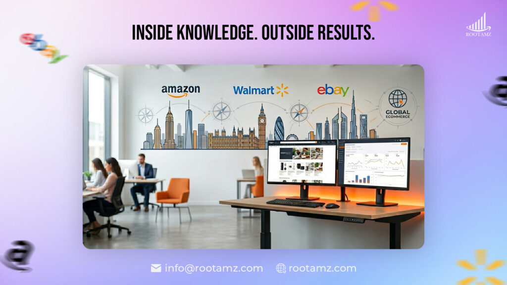 RootAMZ expert eCommerce team managing Amazon, Walmart, eBay and Wayfair brands globally - 10 plus years of insider Amazon experience